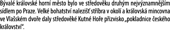 B val kr lovsk  horn  m sto bylo ve st edov ku druh m nejv znamn j  m s dlem po Praze. Velk  bohatstv  nalezi   st  ...