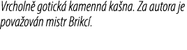 Vrcholn gotick  kamenn  ka na. Za autora je pova ov n mistr Brikc .