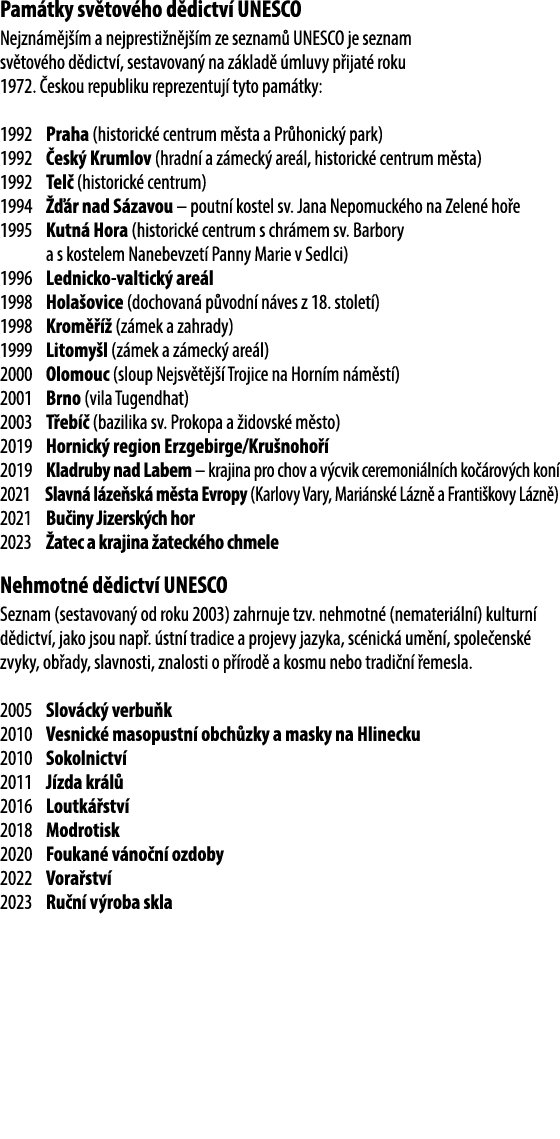 Pam tky sv tov ho d dictv UNESCO Nejzn m j  m a nejpresti n j  m ze seznam  UNESCO je seznam sv tov ho d dictv , ses...