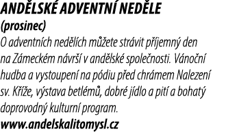 And lsk adventn  ned le (prosinec) O adventn ch ned l ch m  ete str vit p  jemn  den na Z meck m n vr   v and lsk  s...