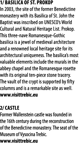 1/ Basilica of St. Prokop In 2003, the site of the former Benedictine monastery with its Basilica of St. John the Bap...