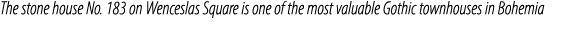 The stone house No. 183 on Wenceslas Square is one of the most valuable Gothic townhouses in Bohemia