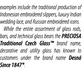 examples include the traditional production of Indonesian embroidered slippers, luxury Indian wedding lace, and Russi...