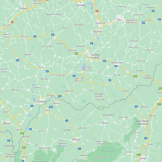 Slovácký verbuňk, zdroj: Mapy Google