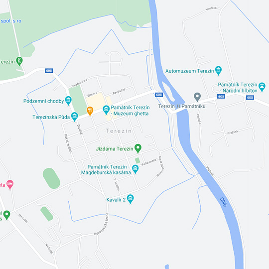 Terezín, zdroj: Mapy Google