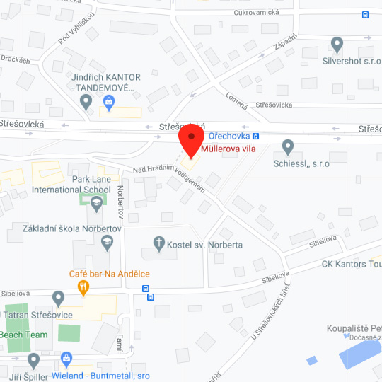 Praha, Müllerova vila, zdroj: Mapy Google