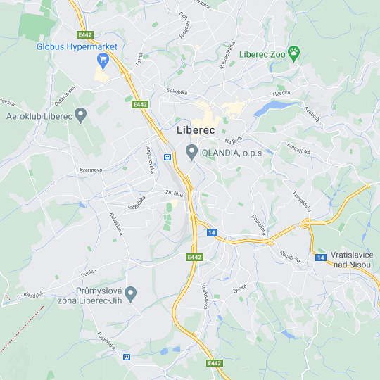 Liberec, zdroj: Mapy Google